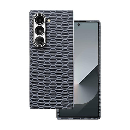 Galaxy Z Fold6 Honeycomb Pattern Carbon Fiber Case