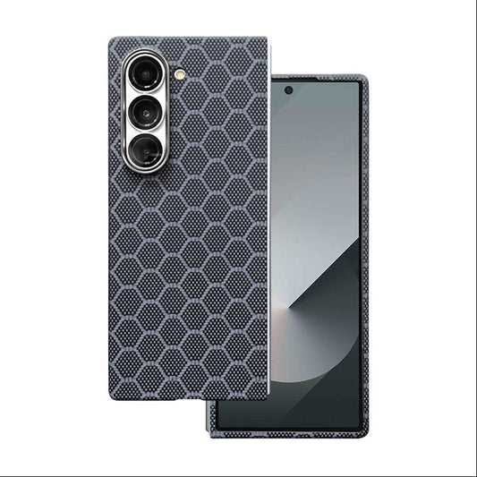 Galaxy Z Fold6 Honeycomb Pattern Carbon Fiber Case