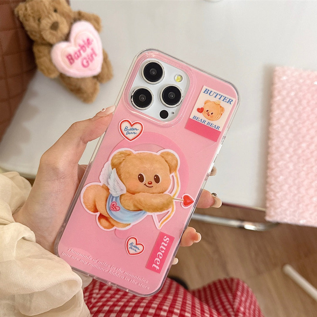 Cute Bear Magnet Wallet Case