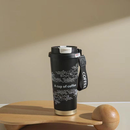Floral Grace Insulated Coffee Cup