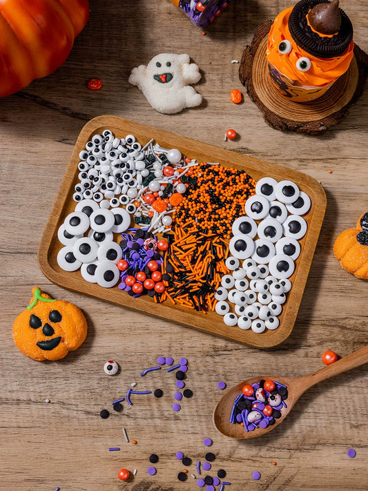 0709BA Halloween Cake Decorations Sugar Beads Cartoon Cute Eyes Decoration Oreo Decoration Birthday Cake Decoration Sugar
