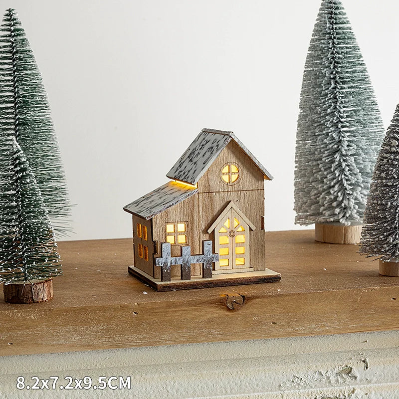 Winter Landscape Led Small House Desktop Decoration Christmas