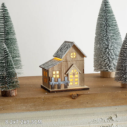 Winter Landscape Led Small House Desktop Decoration Christmas