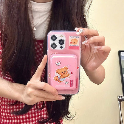 Cute Bear Magnet Wallet Case