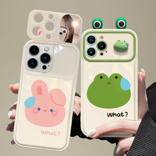 Cute Flip Mirror Cartoon Charm Case
