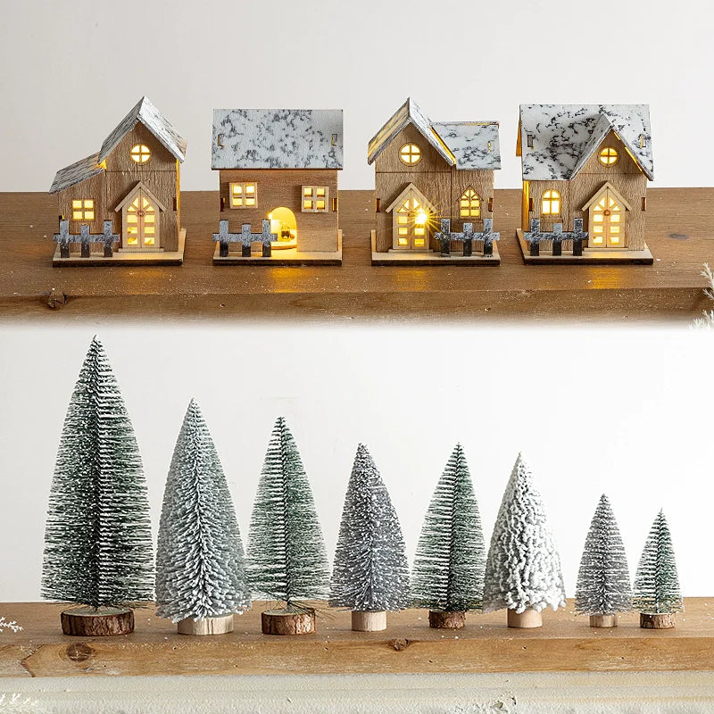 Winter Landscape Led Small House Desktop Decoration Christmas
