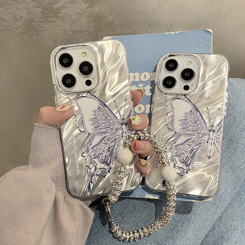Water Ripple Silver Butterfly Case