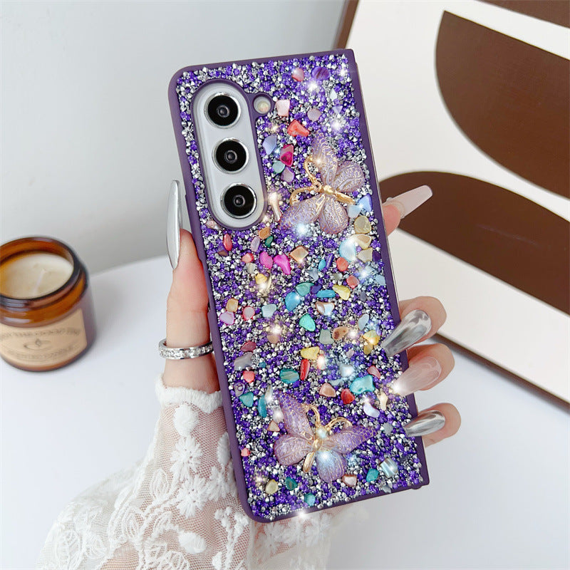 Diamond Stone Rainbow Butterfly Case