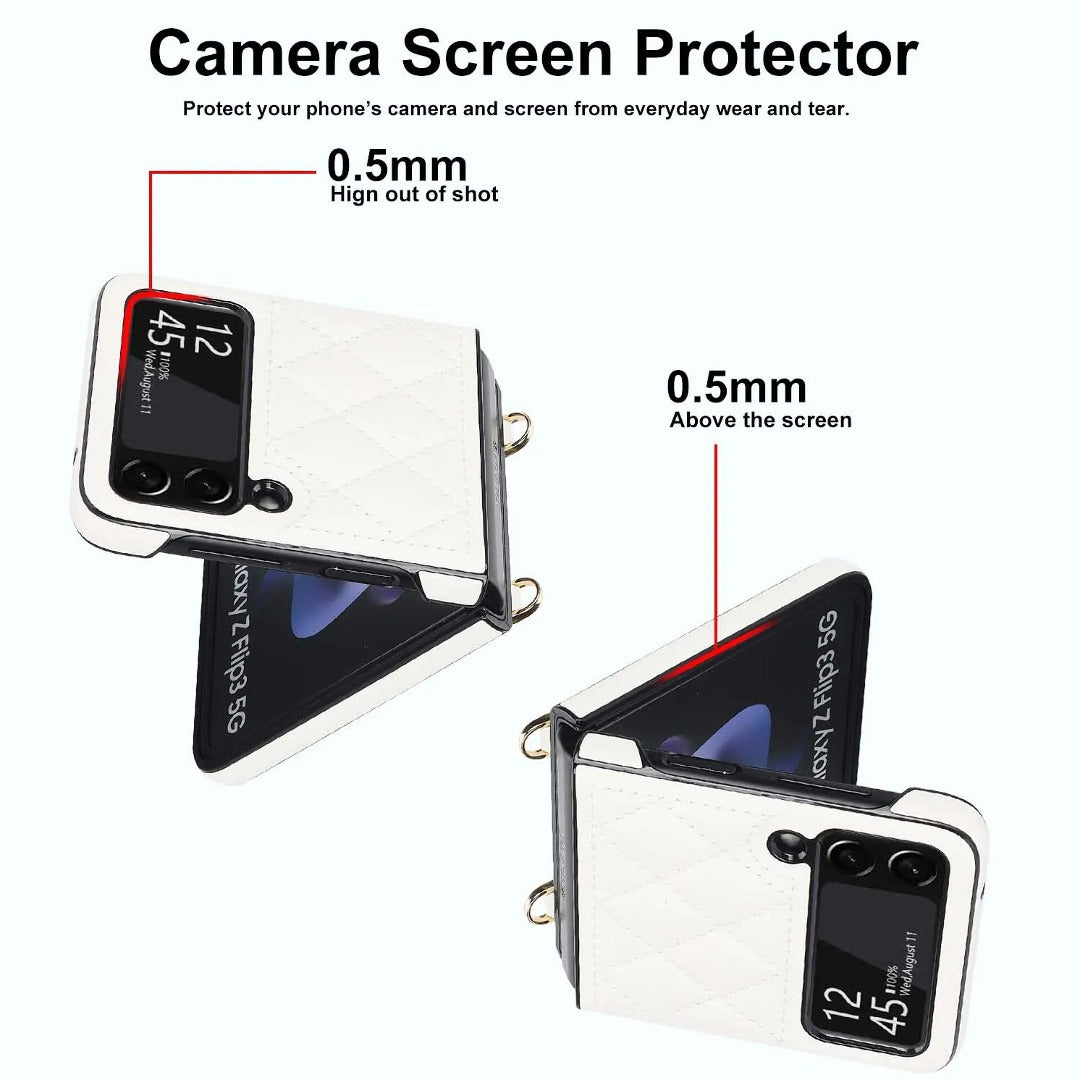 Stylish Silk Strap Chain Phone Case - Samsung