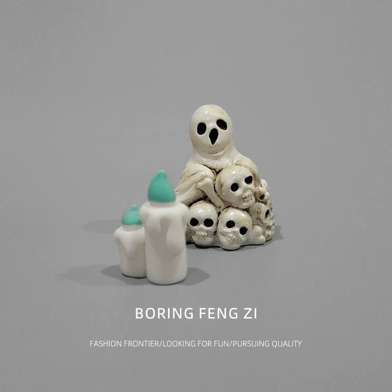 0709BA Halloween Funny Desktop Small Decoration Decompression Skull