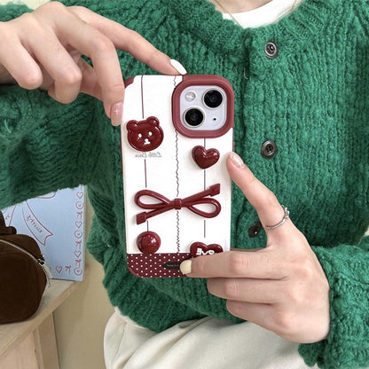 Adorable Bear with Red Bow Case