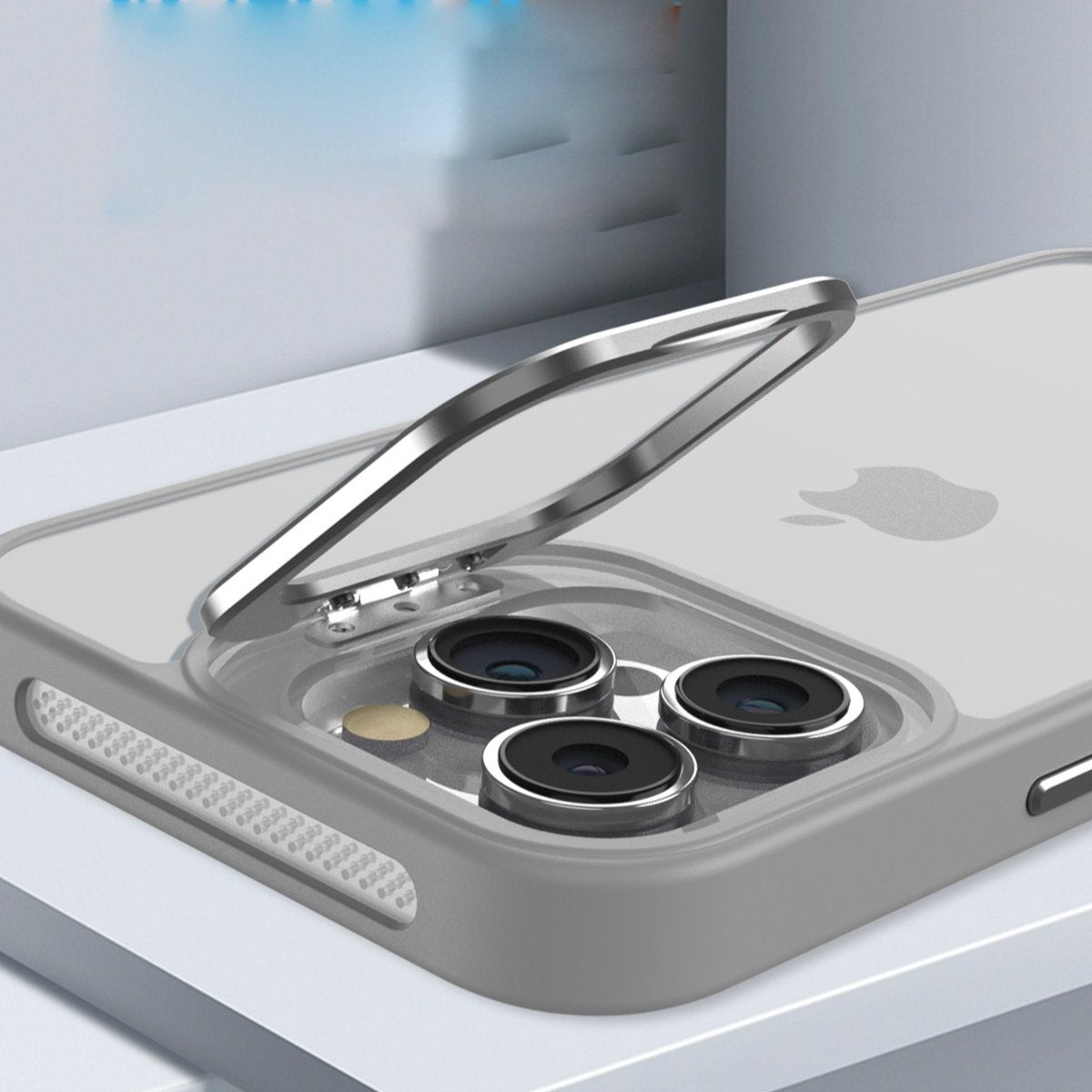 Frosted Lens Guard Bracket Case - iPhone