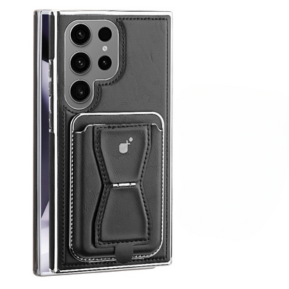 Leather Wallet Stand Phone Case - Samsung