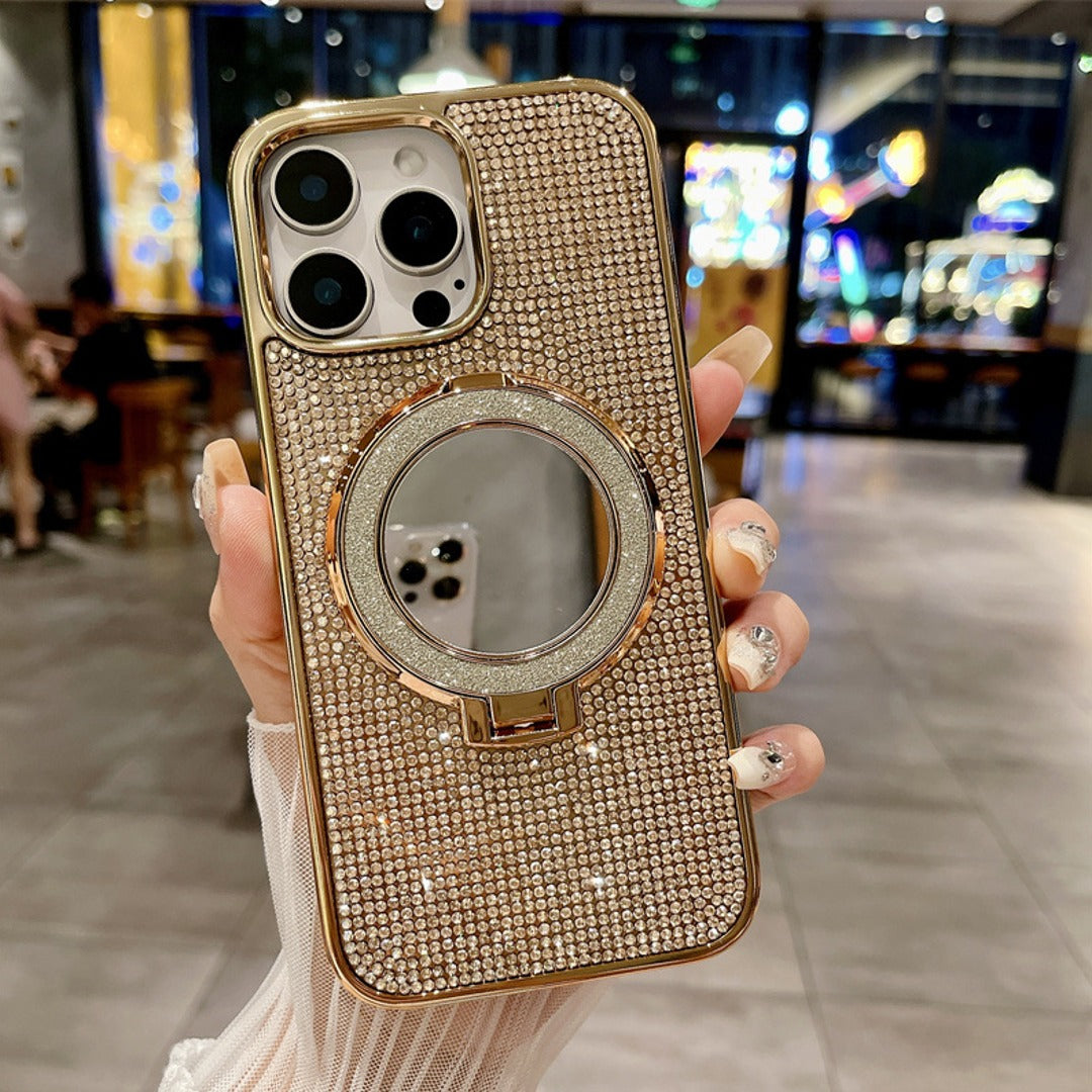 Glam Diamond Mirror Grip Case