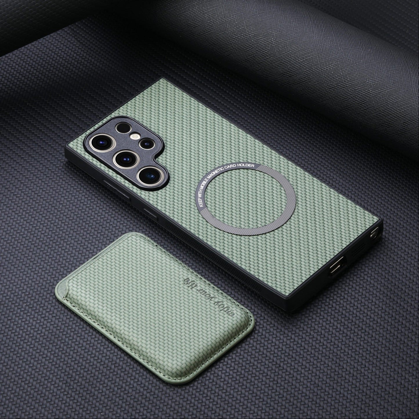 Stylish Craft Woven Pattern Magsafe Case - Samsung