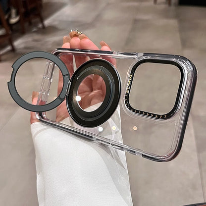 Exquisite Clear Magnetic Bracket Case - iPhone