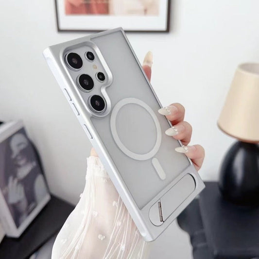 Matte Finish Magnetic Foldable Stand Case - Samsung