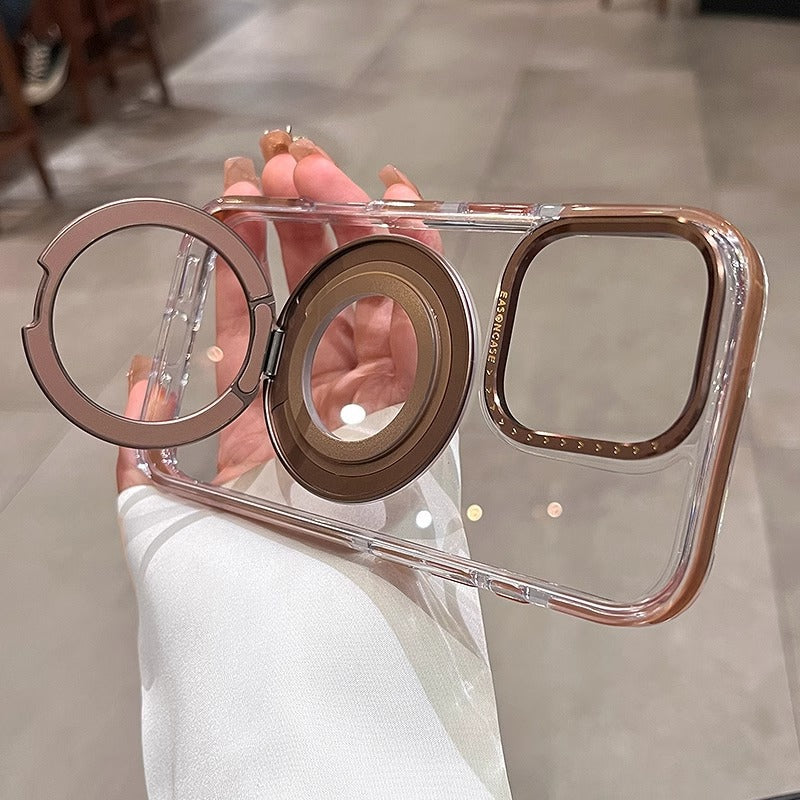 Exquisite Clear Magnetic Bracket Case - iPhone