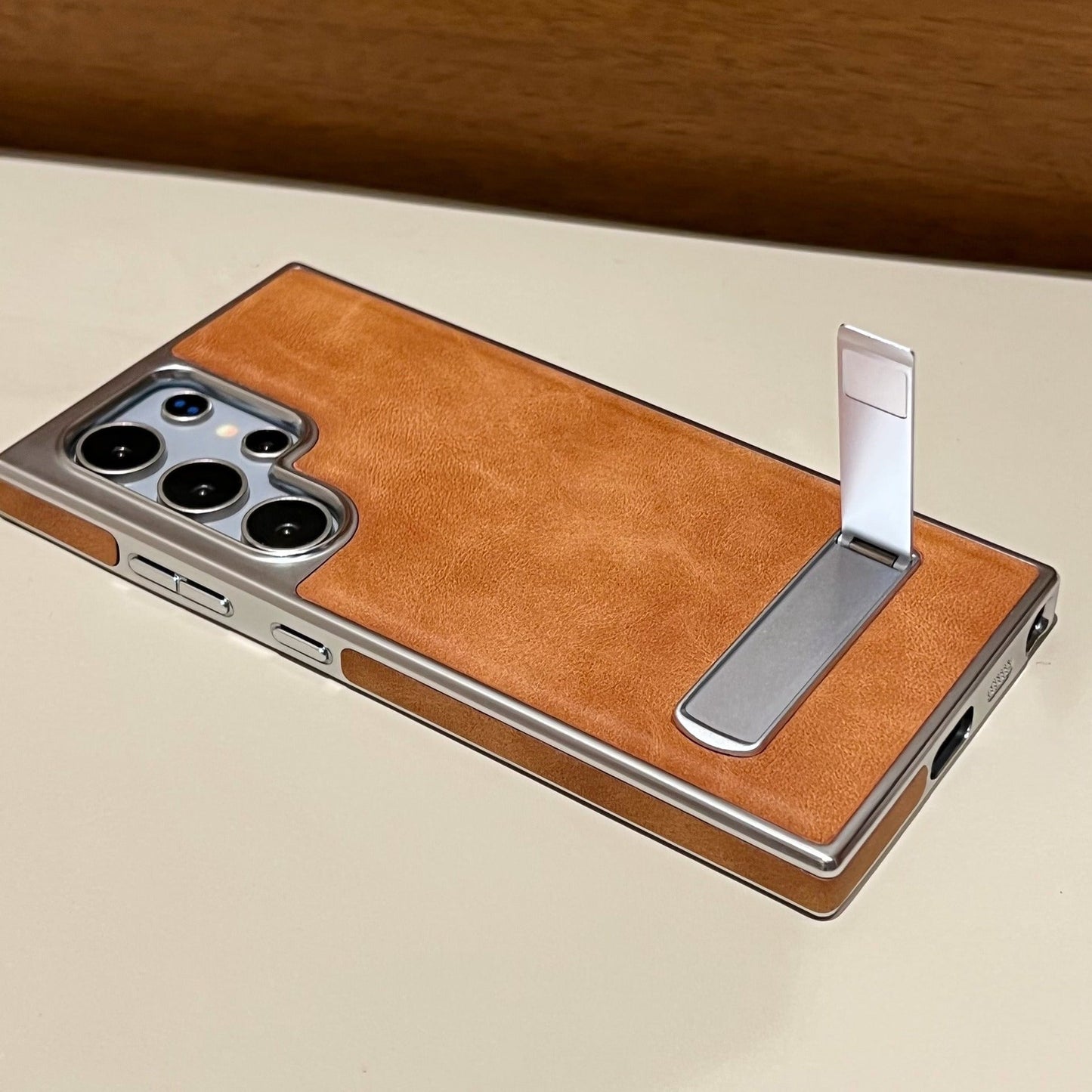 Premium Hidden Bracket  Leather  Cases - Samsung