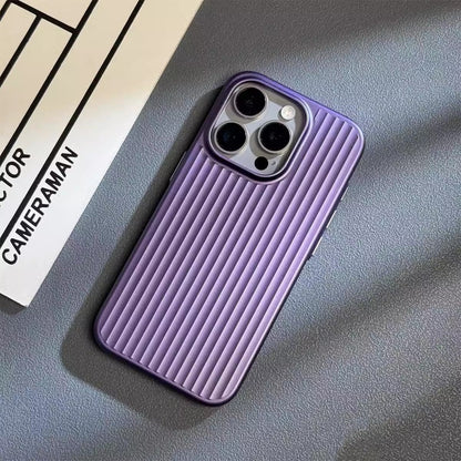 Ribbed Striped Hard Frosted Case - iPhone