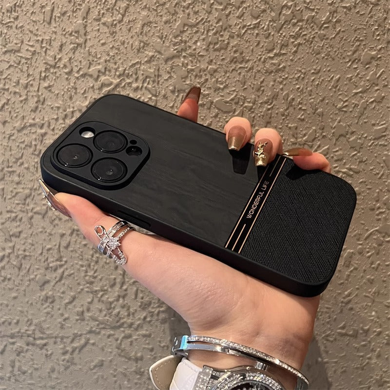 Luxury Wooden Texture Case - iPhone