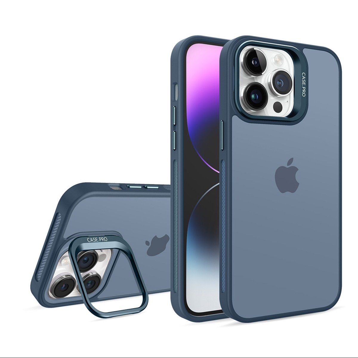 Frosted Lens Guard Bracket Case - iPhone