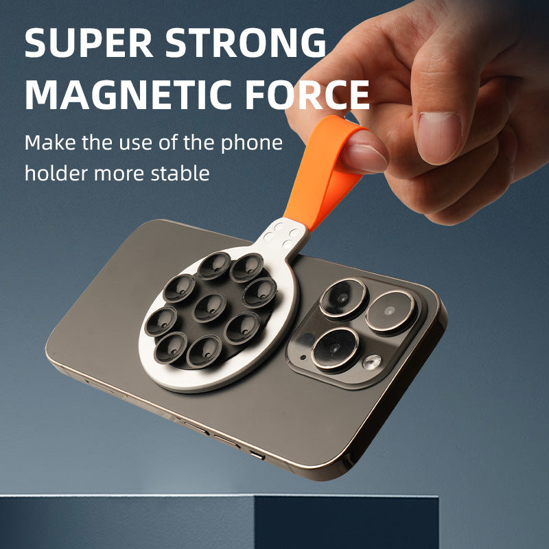 Versatile Magnetic Phone Gripper with Strap