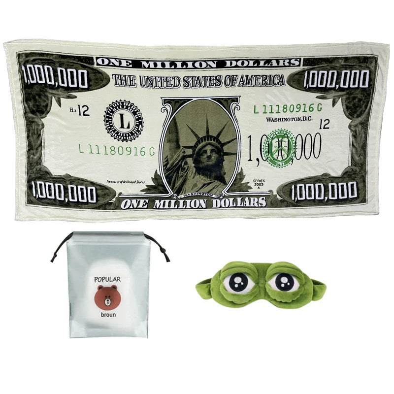 0407BA Birthday Gift Graduation Boys and Girls Creative Funny Sand Carving Funny Strange Gadgets Millions of Dollars Blanket