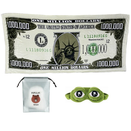 0407BA Birthday Gift Graduation Boys and Girls Creative Funny Sand Carving Funny Strange Gadgets Millions of Dollars Blanket