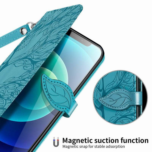 Embossed Tree Design Leather Case