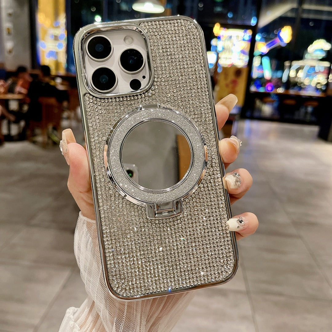 Glam Diamond Mirror Grip Case