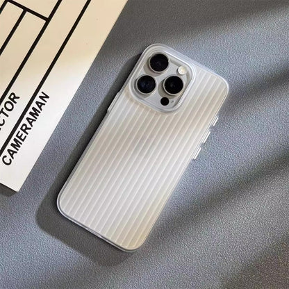 Ribbed Striped Hard Frosted Case - iPhone