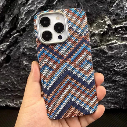 Classic Retro Woven Pattern Case - iPhone