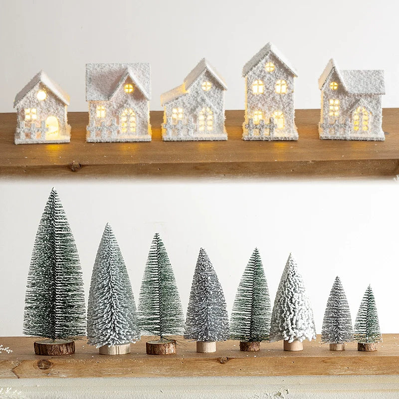 Winter Landscape Led Small House Desktop Decoration Christmas