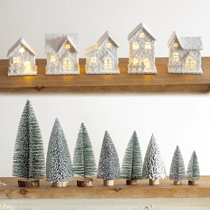 Winter Landscape Led Small House Desktop Decoration Christmas
