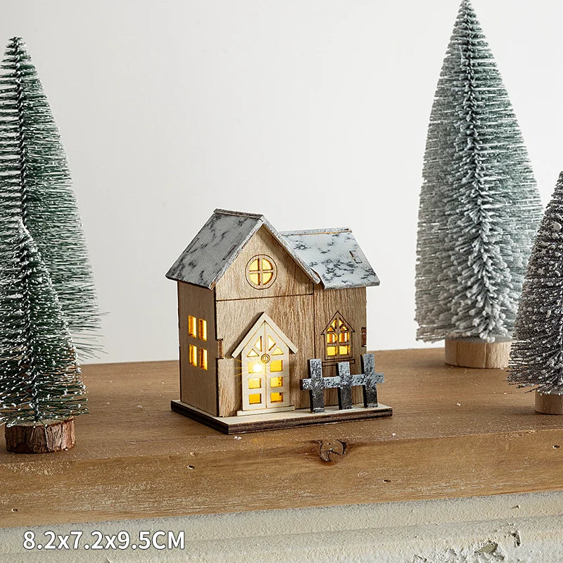 Winter Landscape Led Small House Desktop Decoration Christmas