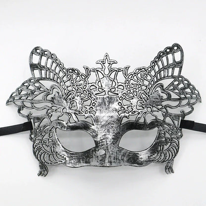 0207ba Halloween Ball Party Mask Retro Jazz Flat Head Mask Antique Half Face Mask Decoration for Men and Women