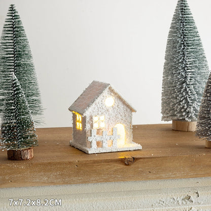 Winter Landscape Led Small House Desktop Decoration Christmas
