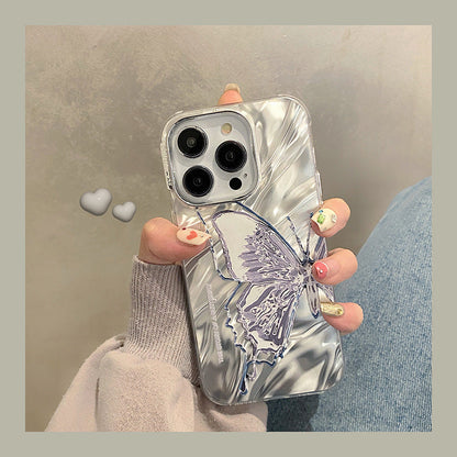Water Ripple Silver Butterfly Case