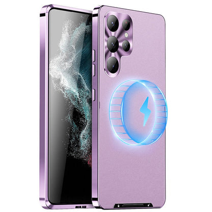 Elegant Metal Defender Leather Case - Samsung