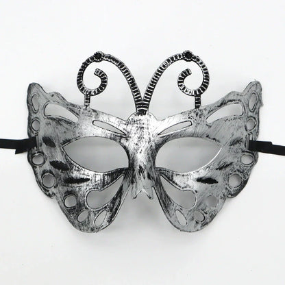 0207ba Halloween Ball Party Mask Retro Jazz Flat Head Mask Antique Half Face Mask Decoration for Men and Women
