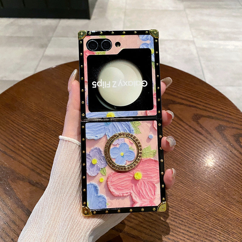 Colorful Oil Painting Flowers Pattern Case - Samsung