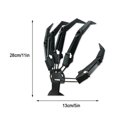 0709BA Black Dragon Hand Claw Movable Joint Flexible and Changeable Gloves Toy Halloween Role Play Horror Ghost Hand Props