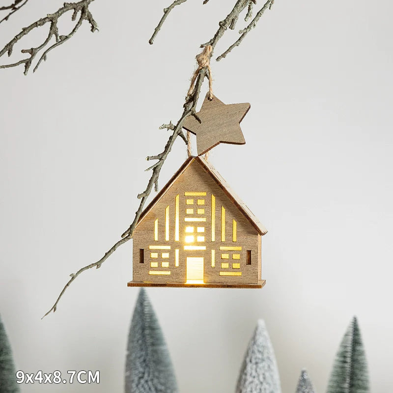 Winter Landscape Led Small House Desktop Decoration Christmas