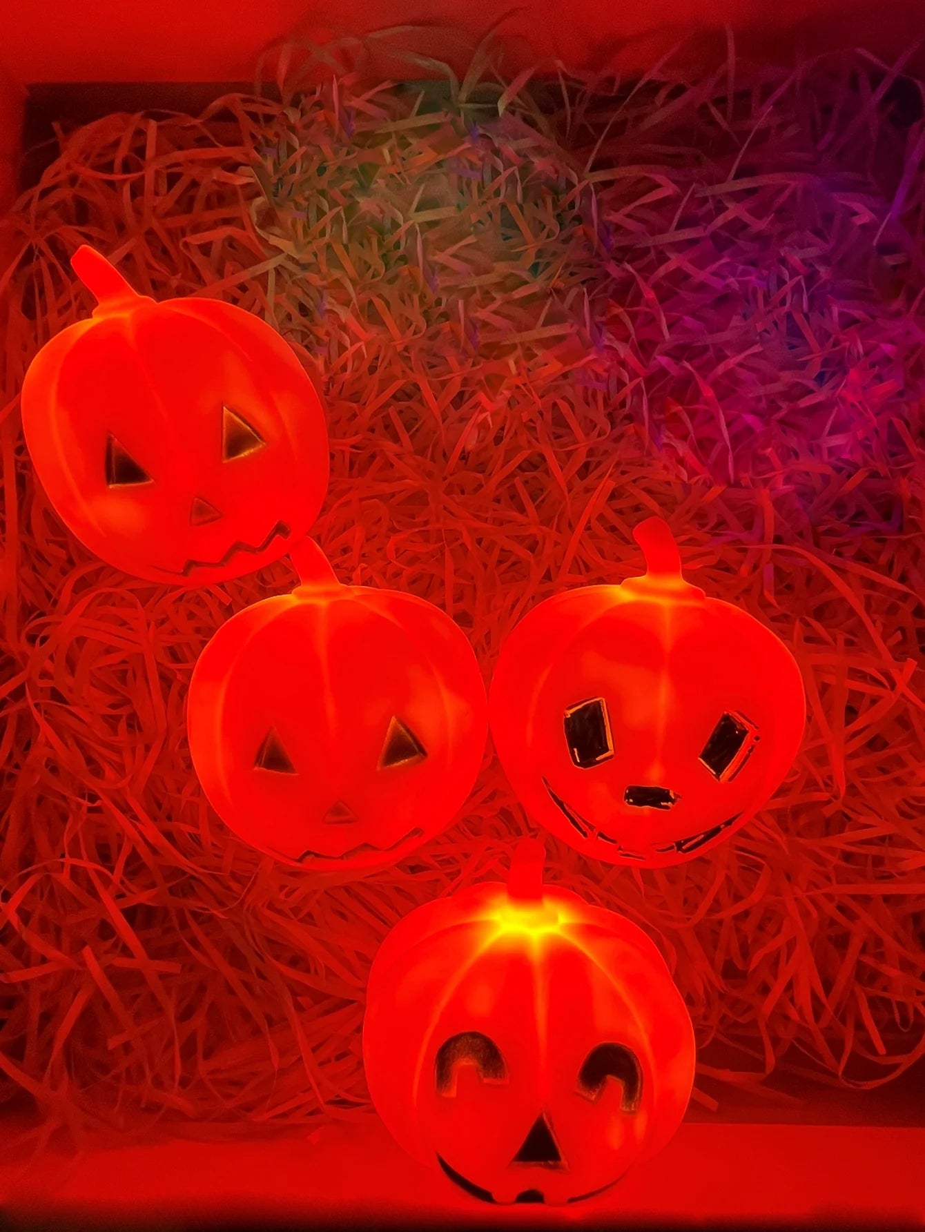 0407BA Halloween Black Spider Candle Light Decoration Hand Holding Light LED Luminous Scary Thing Haunted House Trick Toy Funny