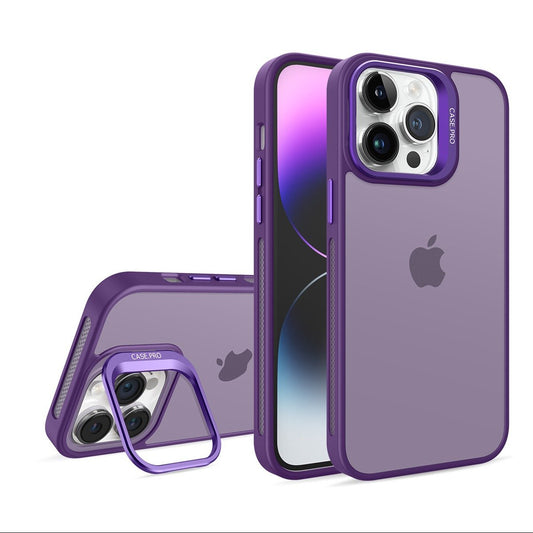 Frosted Lens Guard Bracket Case - iPhone