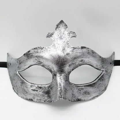 0207ba Halloween Ball Party Mask Retro Jazz Flat Head Mask Antique Half Face Mask Decoration for Men and Women