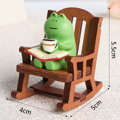 Frog Cute Graduation Cure Small Ornaments Office Station Emotional Stability Table Decoration Birthday Decompression Gift