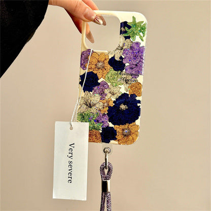 Blooming Elegance Floral  Case with Wrist Strap