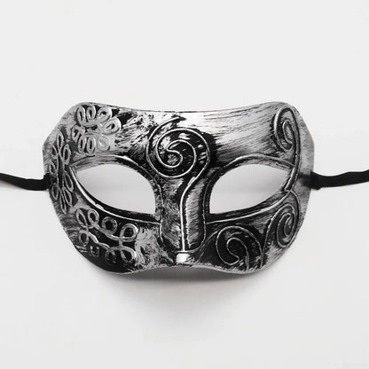 0207ba Halloween Ball Party Mask Retro Jazz Flat Head Mask Antique Half Face Mask Decoration for Men and Women